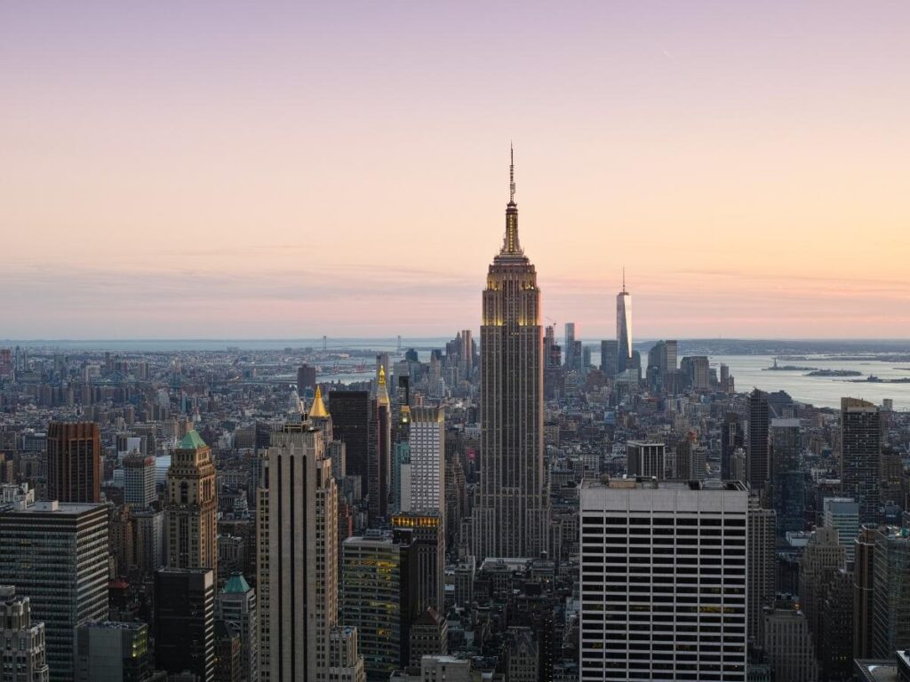 Panoramic view of New York City from One World Observatory