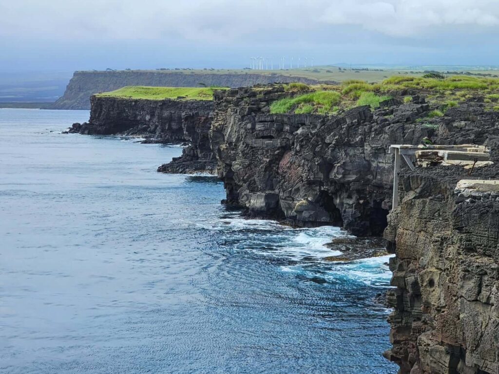 Rugged lava cliffs and ocean views at South Point on the Big Island