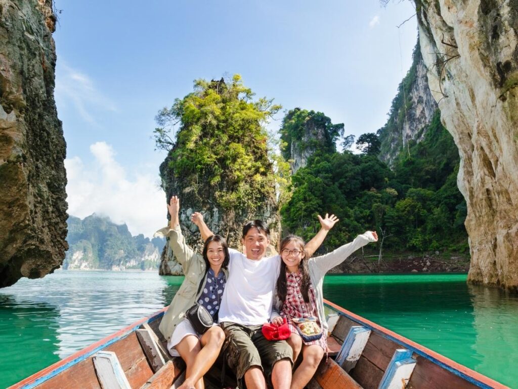Unplanned boat ride with locals during sunset
