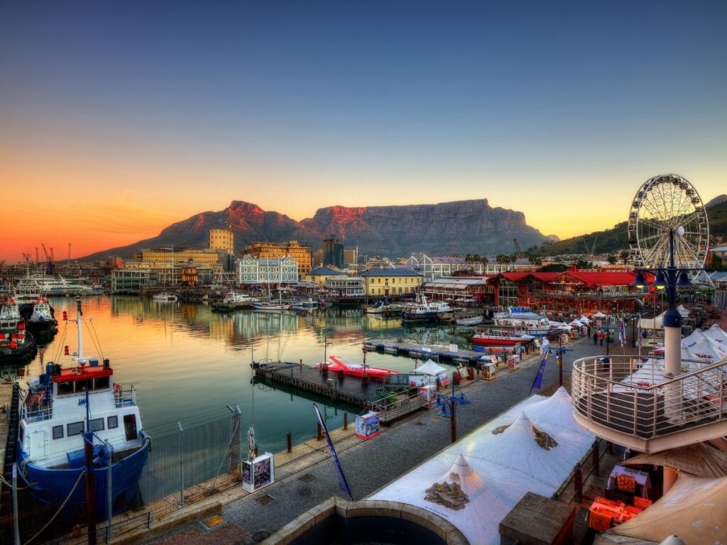 Cape Town waterfront with Table Mountain view