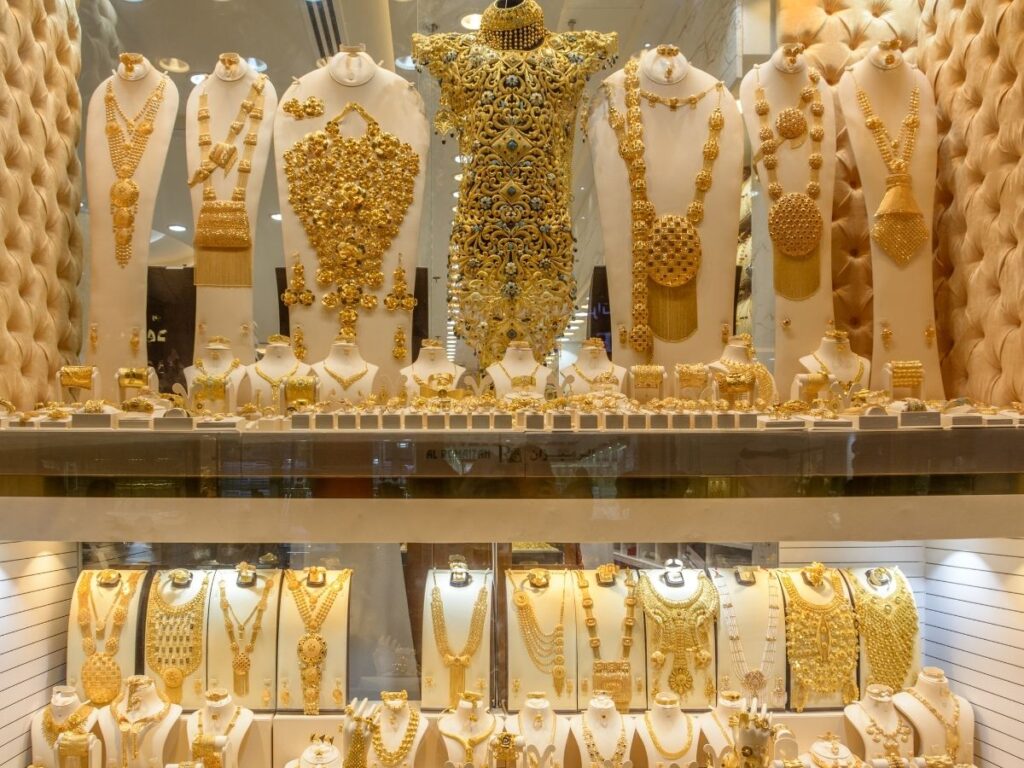 Traditional gold souk market in Dubai showcasing local culture and heritage