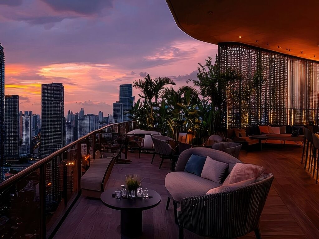 Licensed rooftop bar in Dubai hotel where tourists can legally enjoy cocktails