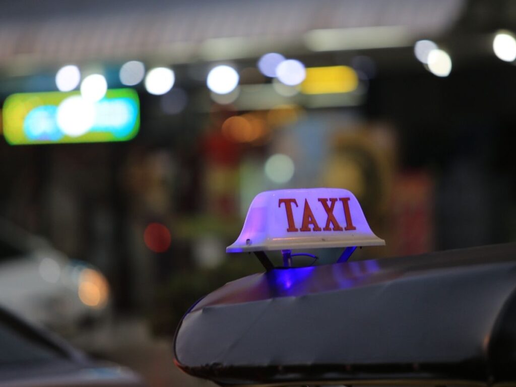 Licensed taxi in Dubai providing safe transportation for tourists