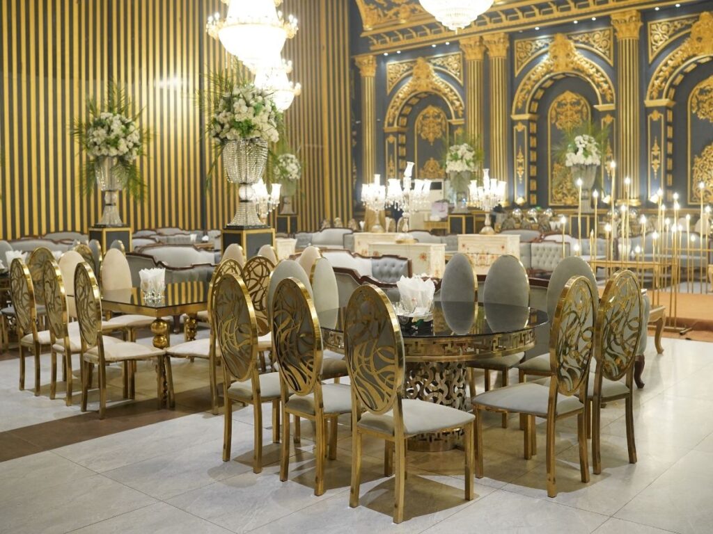 Michelin-starred restaurant interior at luxury hotel with elegant table setting