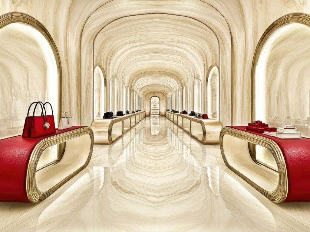 Contemporary luxury hotel interior showcasing unique design elements and local art