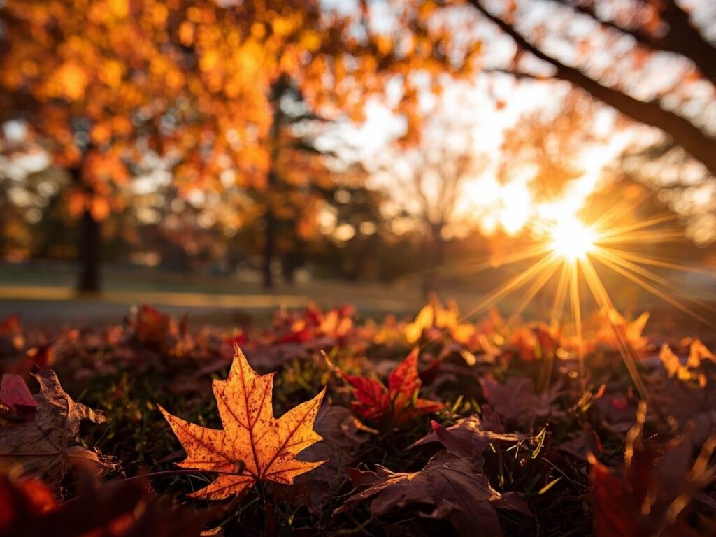 Colorful fall foliage and scenic landscapes in the Midwest

