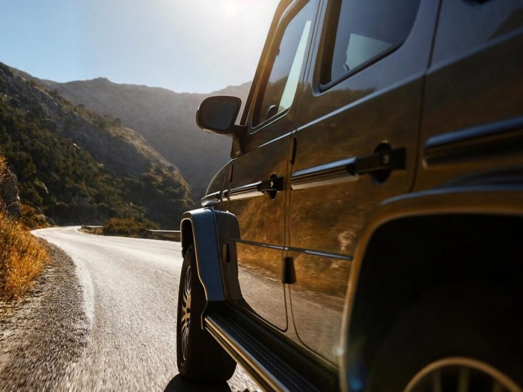Scenic Midwest highway through rolling hills perfect for road trips