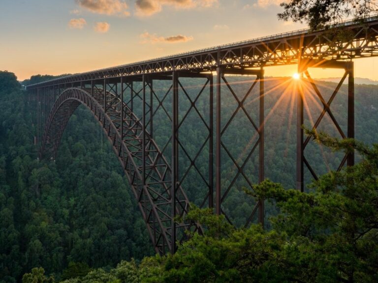 Scenic mountain landscape in West Virginia, ranked the unhappiest state in the US