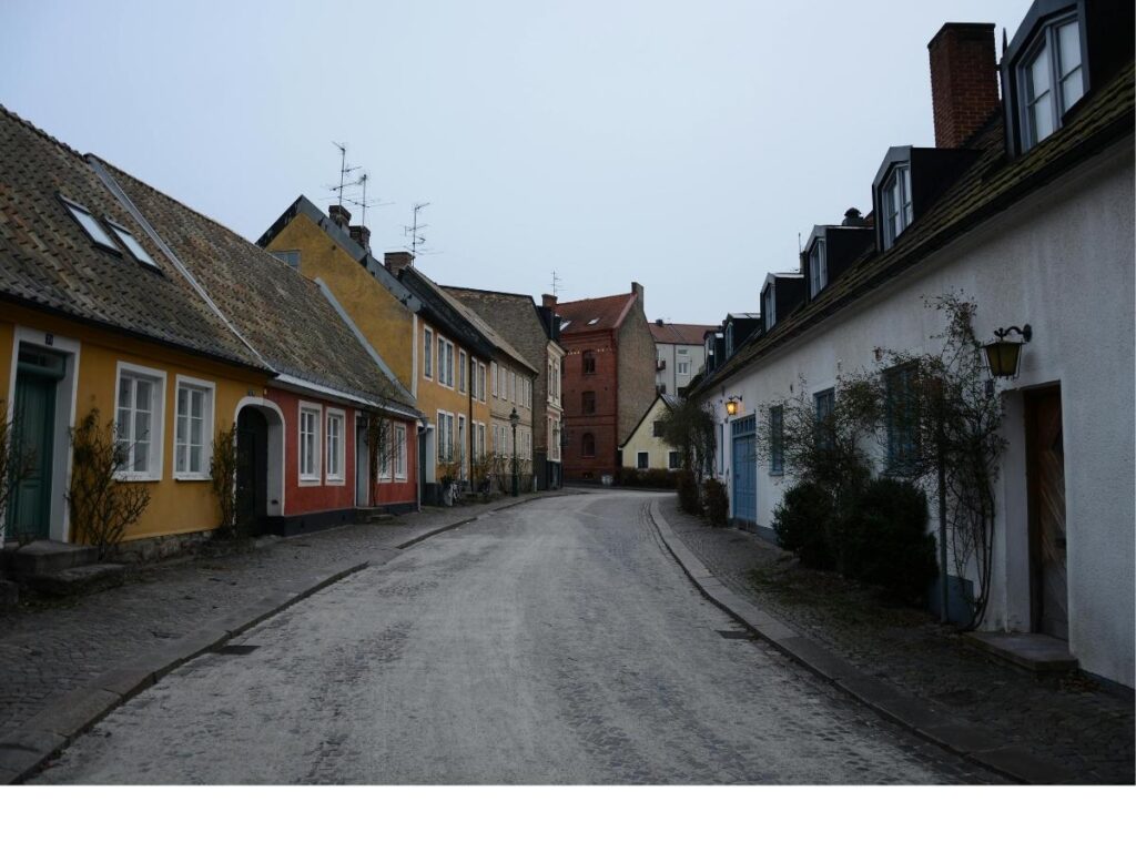 Rural town in West Virginia with old buildings and empty streets