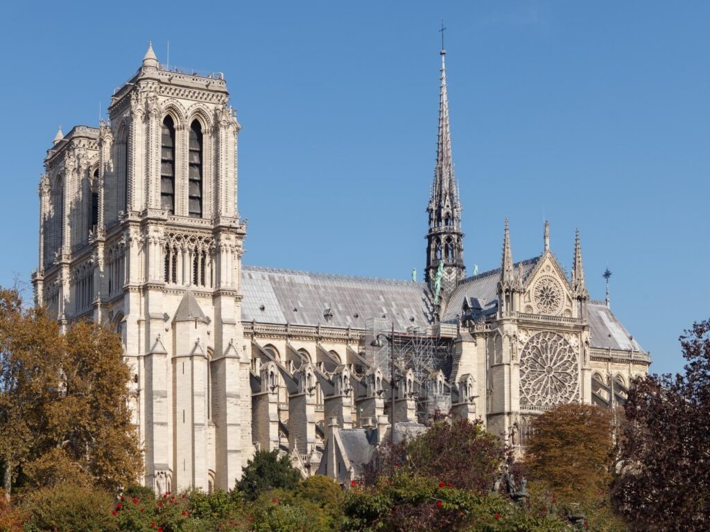 Notre Dame church wall in Dijon France