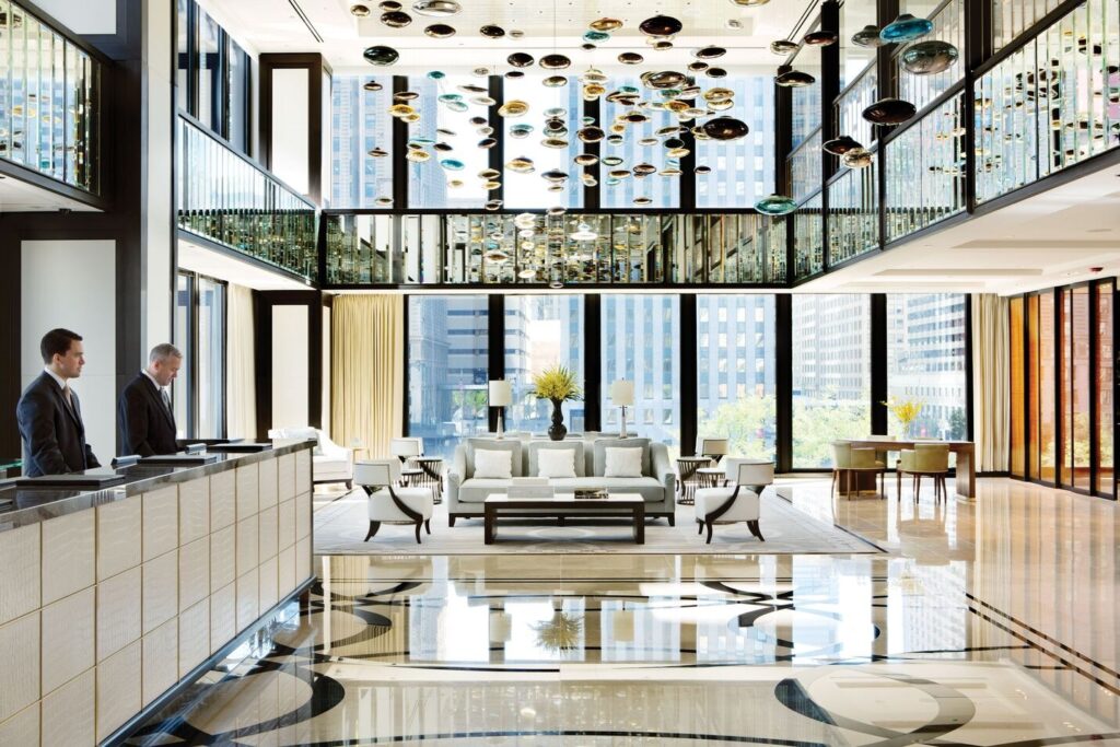 The Langham Chicago luxury room overlooking Chicago River