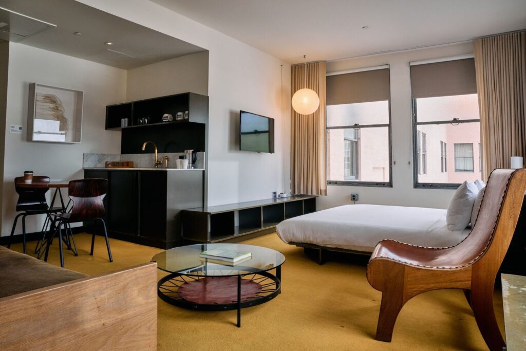 Ace Hotel Downtown Los Angeles exterior housed in the historic United Artists Building