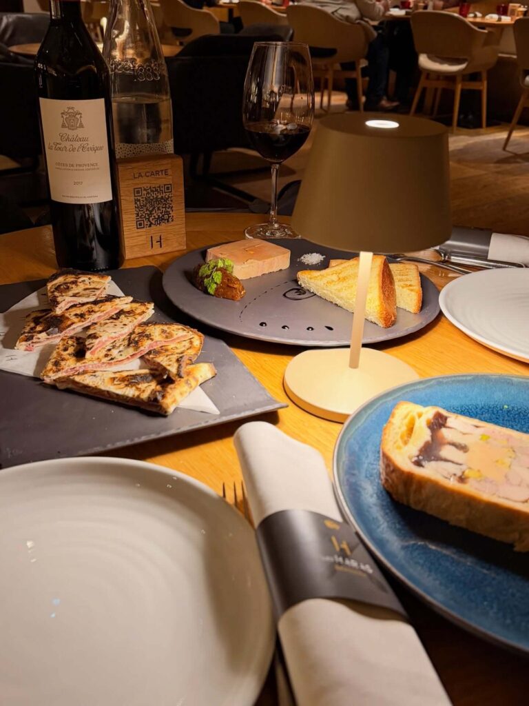 Traditional Alsatian meal served at a Strasbourg restaurant