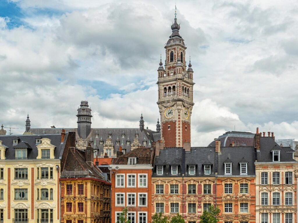 View over Lille rooftops from the Belfry tower