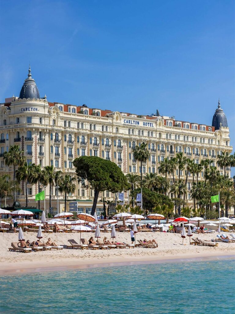 Peaceful sunset and evening atmosphere in Cannes France