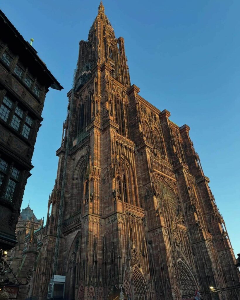 Modern European Parliament building in Strasbourg