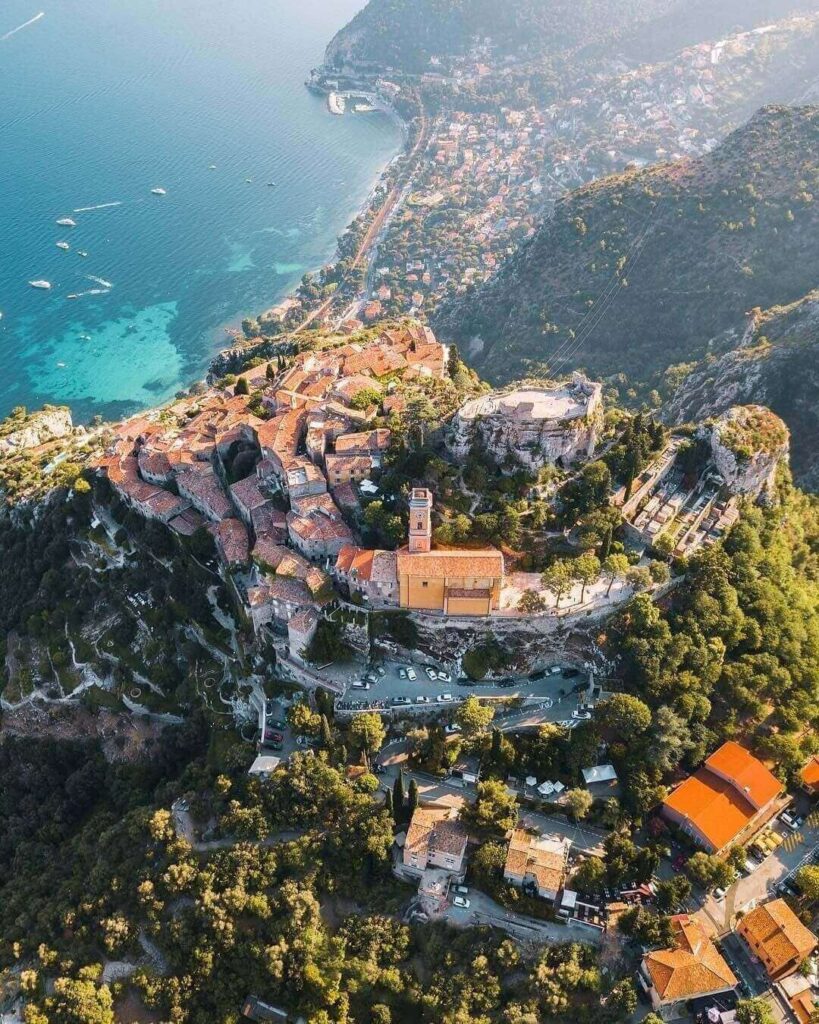 View from Èze village overlooking the French Riviera coastline
