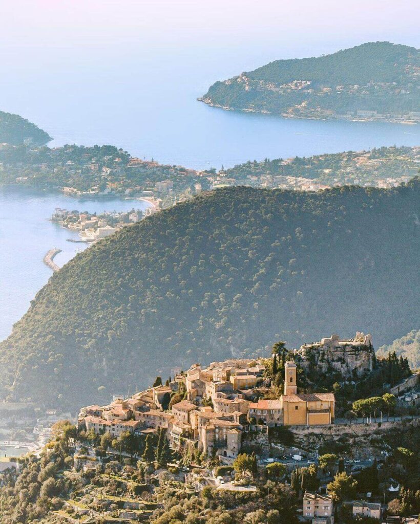 View from Èze village overlooking the French Riviera coastline