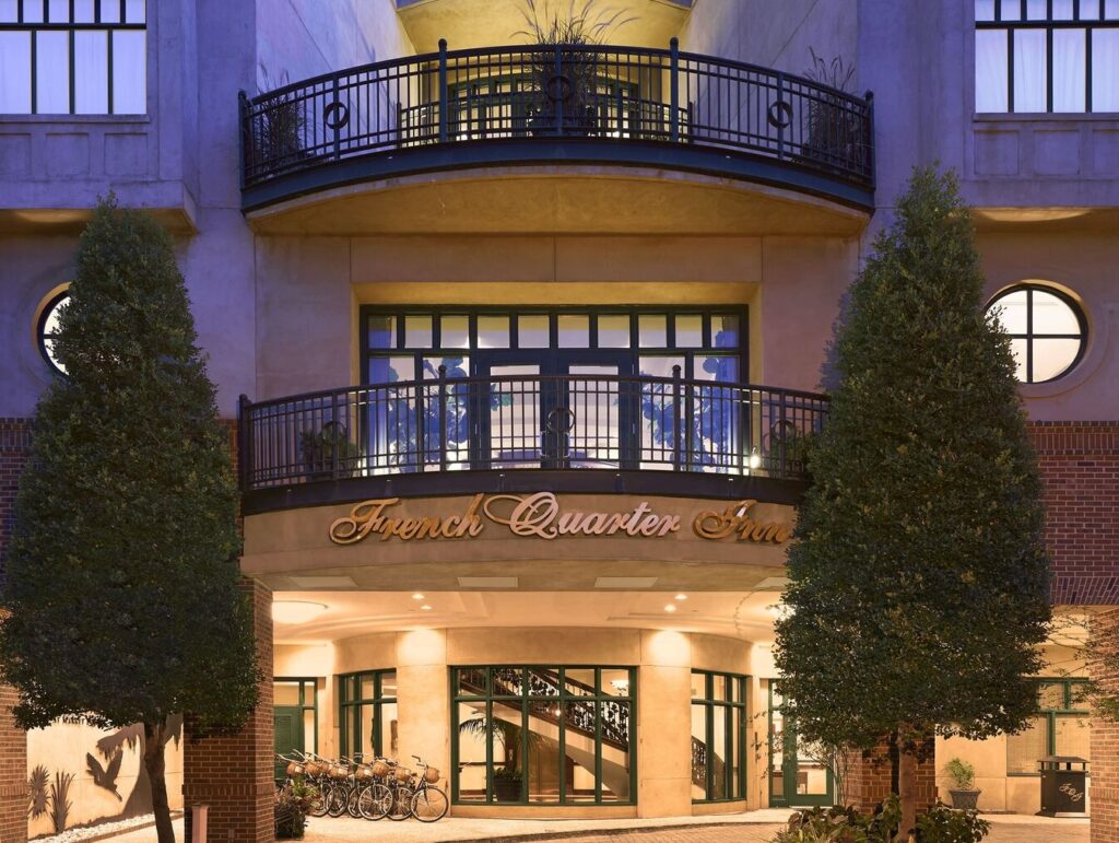 French Quarter Inn Charleston romantic boutique hotel in historic district