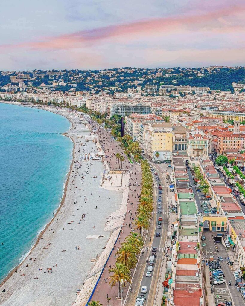 Coastal views and nearby destinations from Cannes like Nice and Antibes