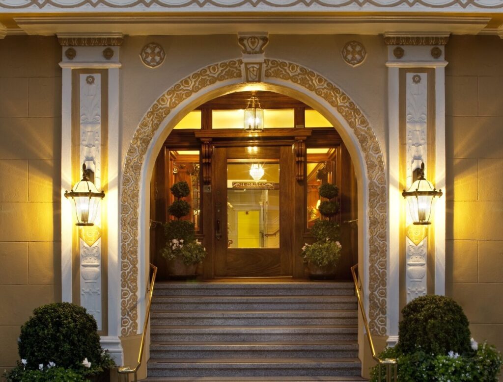Hotel Drisco Pacific Heights San Francisco elegant historic boutique hotel exterior in a quiet upscale neighborhood