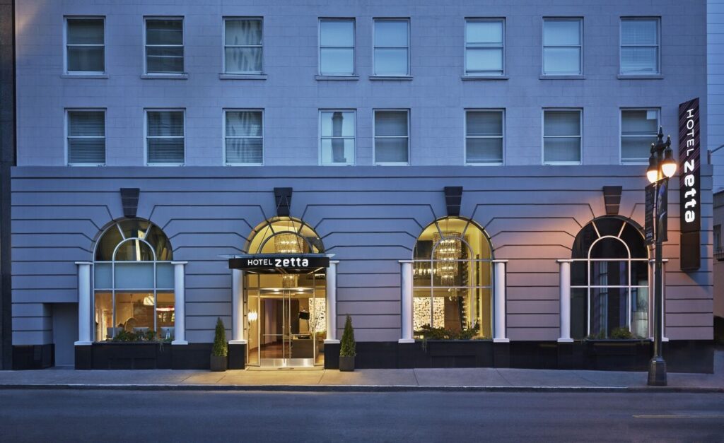 Hotel Zetta San Francisco SoMa hotel with gaming lounge and modern interiors