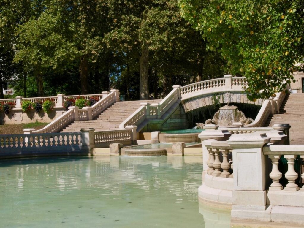 Jardin Darcy park in Dijon with trees and a peaceful setting