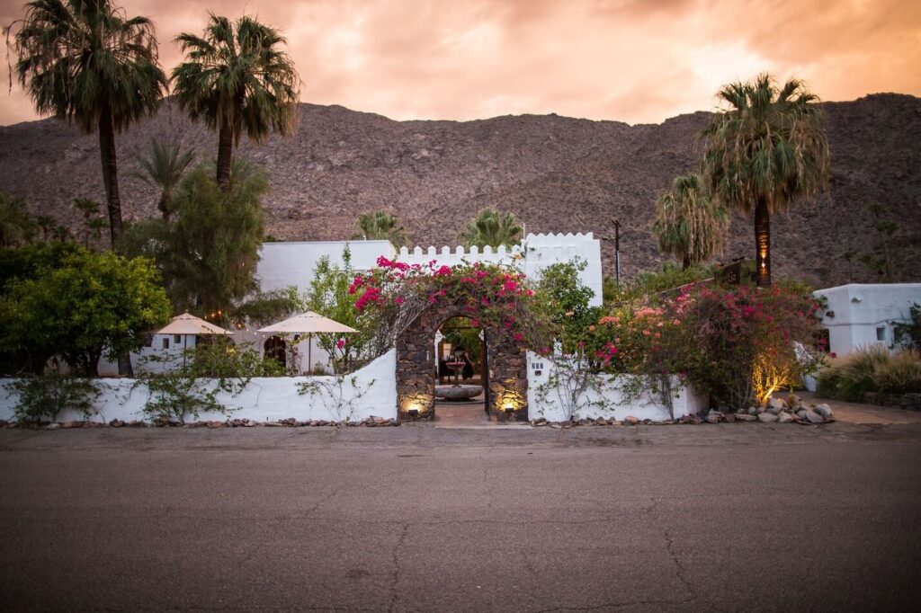 Korakia Pensione Palm Springs Moroccan style boutique hotel with courtyard and pools