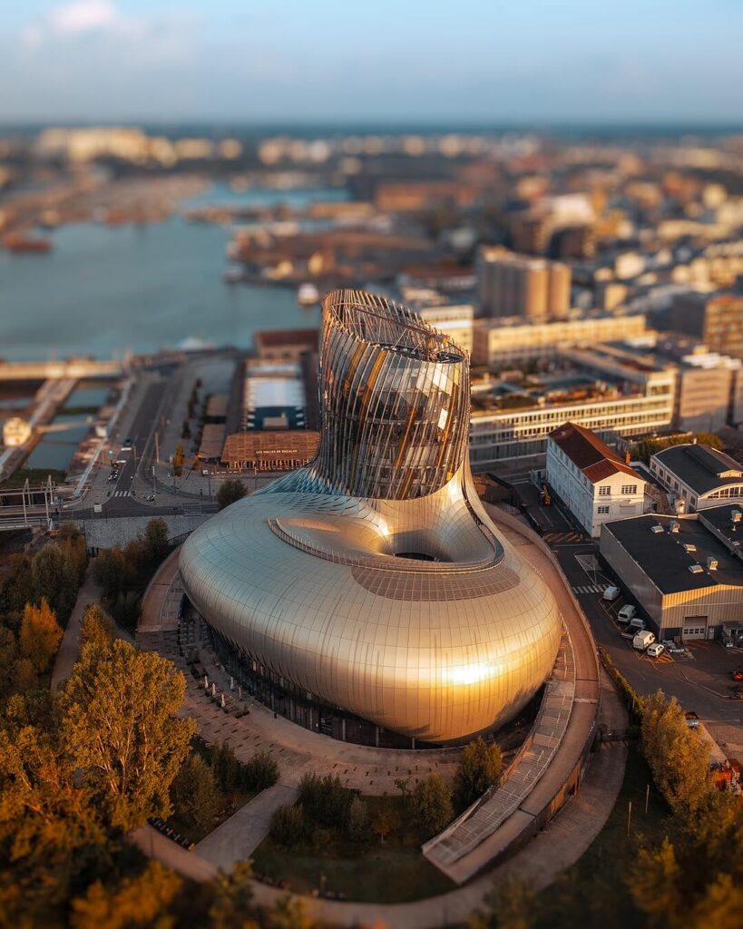 La Cite du Vin wine museum building in Bordeaux France