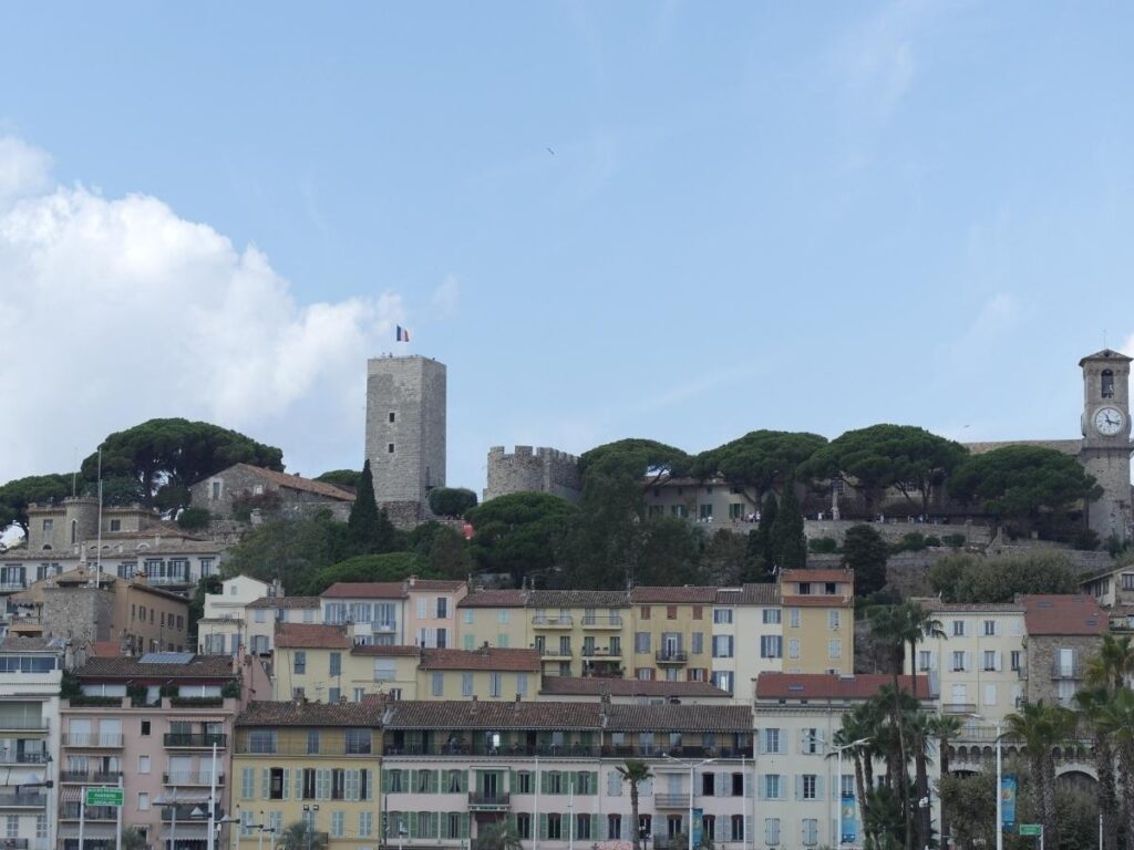 Rooftops and harbor views from Le Suquet Old Town Cannes