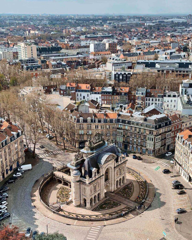 Rooftop view of Lille France showing historic architecture