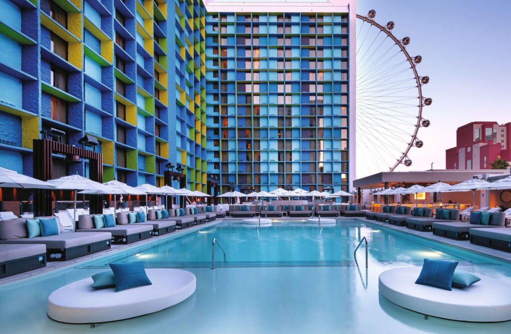 LINQ Promenade and High Roller observation wheel Las Vegas