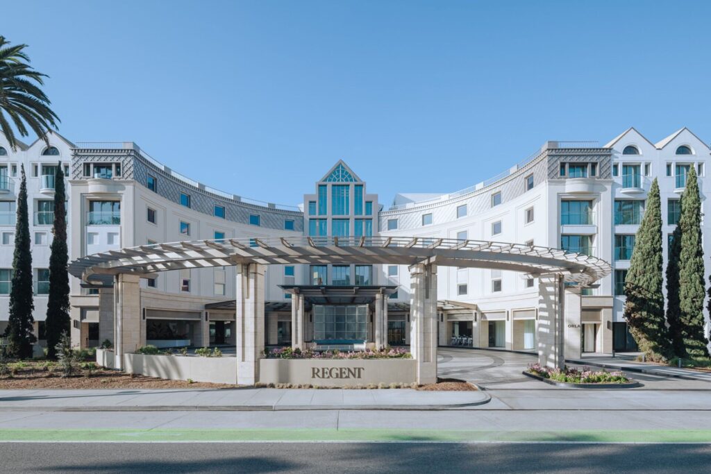 Loews Santa Monica Beach Hotel with pool and Pacific Ocean view