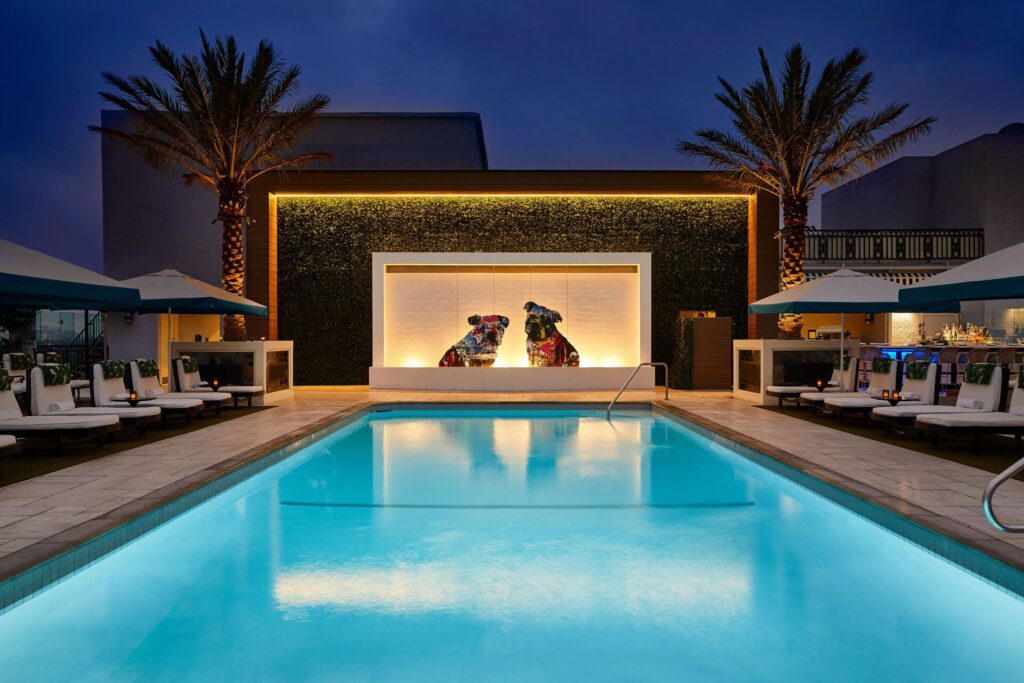 The London West Hollywood luxury suite with rooftop pool and views