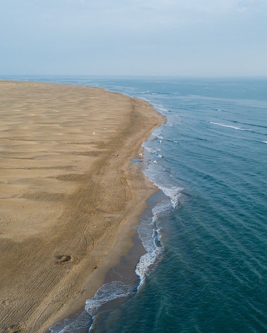 Beach near Montpellier for a day trip with open shoreline