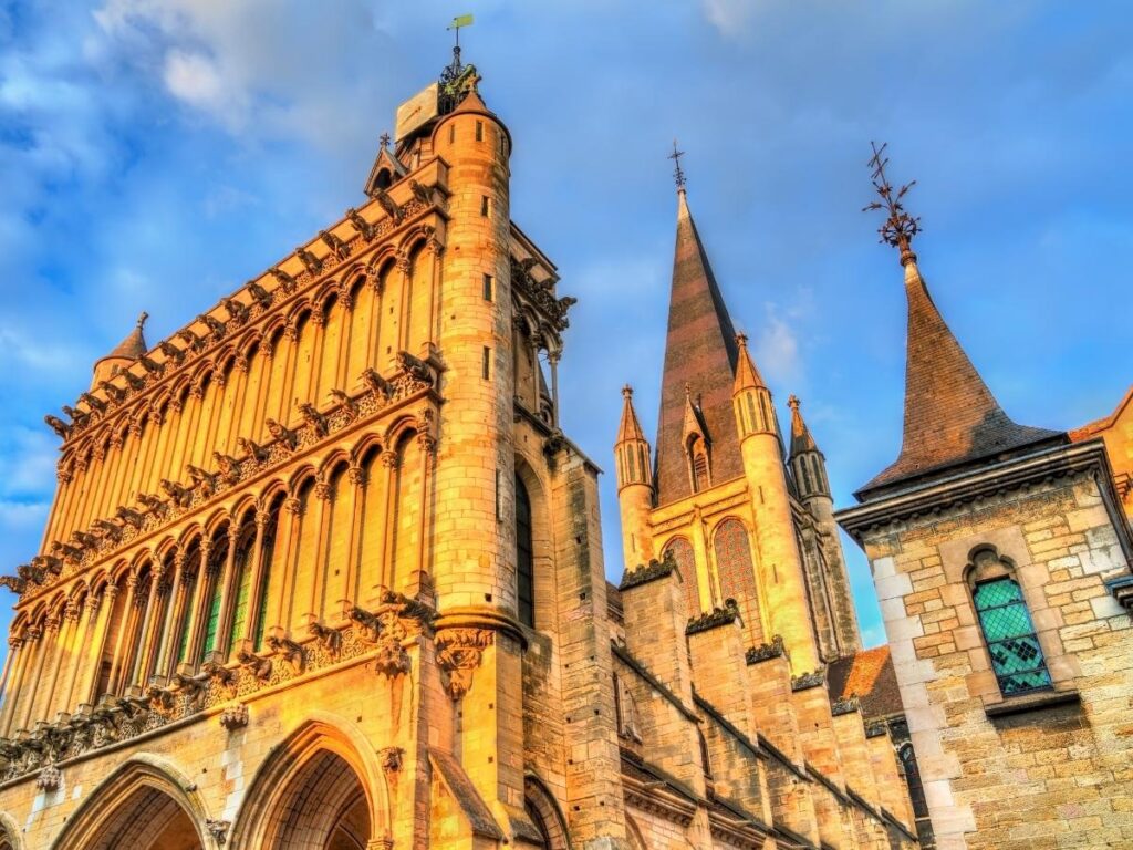 Notre Dame church in Dijon seen during a morning visit