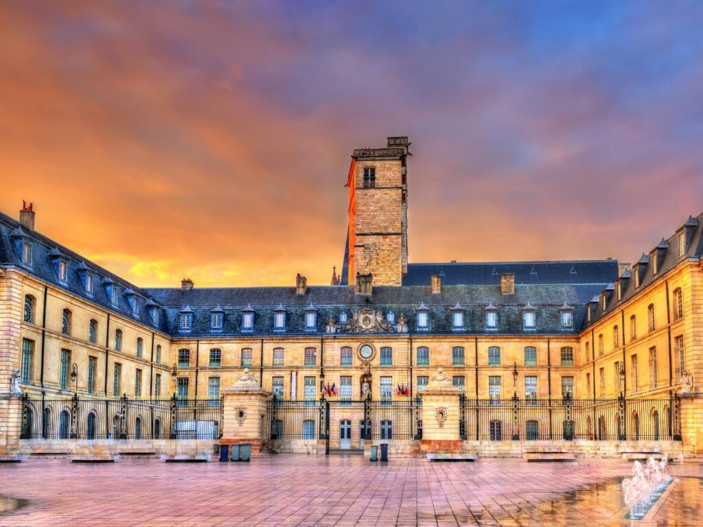 Palace of the Dukes of Burgundy courtyard in Dijon France