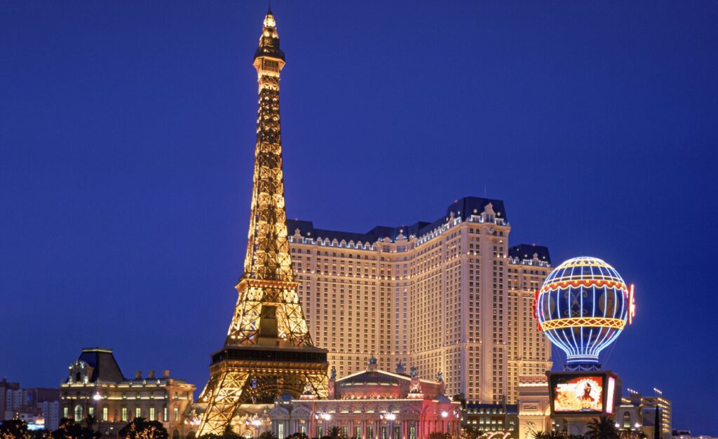 Eiffel Tower replica at Paris Las Vegas hotel