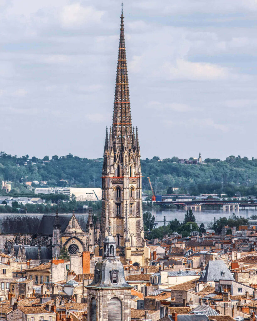 View of Bordeaux rooftops from Pey Berland Tower
