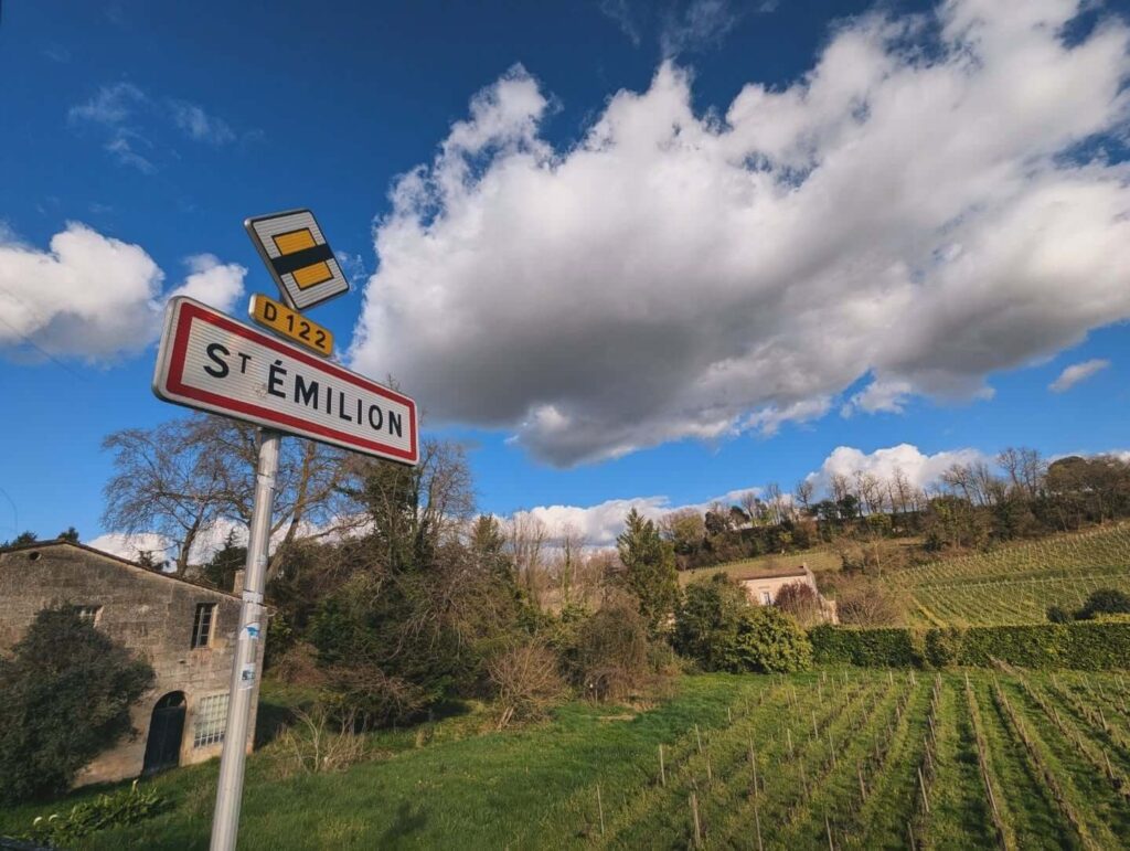 Saint Emilion village surrounded by vineyards near Bordeaux