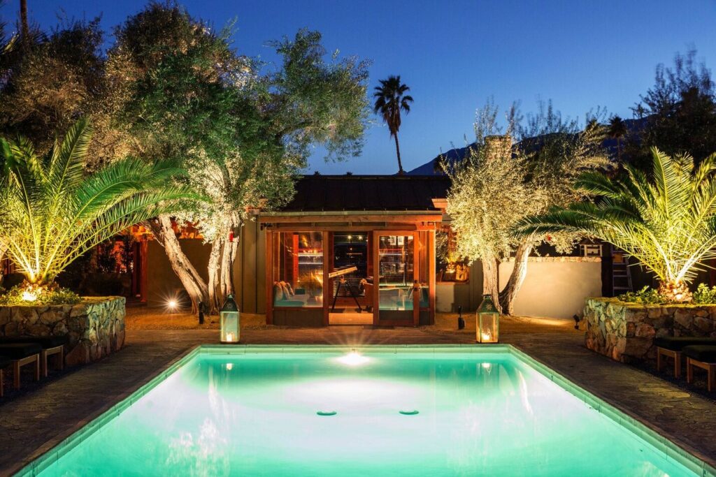 Sparrows Lodge Palm Springs rustic adults only boutique hotel with barn style design