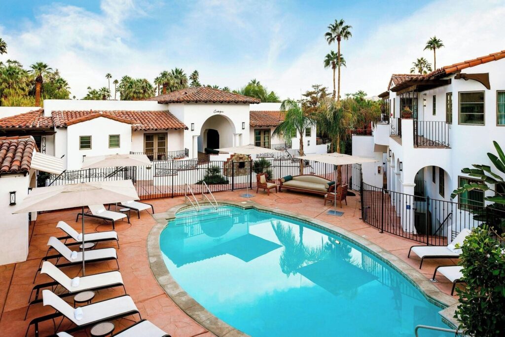 Triada Palm Springs adults only hotel with pools and central downtown location