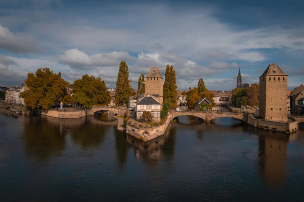 View from Vauban Dam overlooking Strasbourg canals