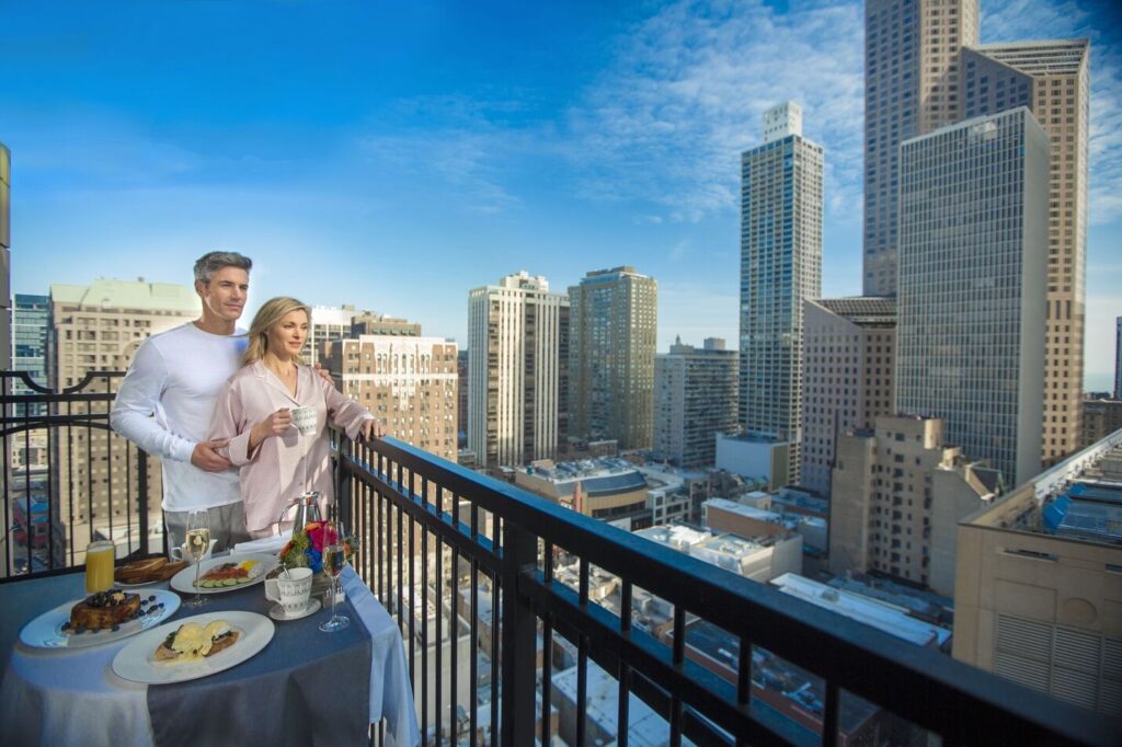 Waldorf Astoria Chicago romantic luxury hotel exterior in Gold Coast with elegant architecture and upscale ambiance