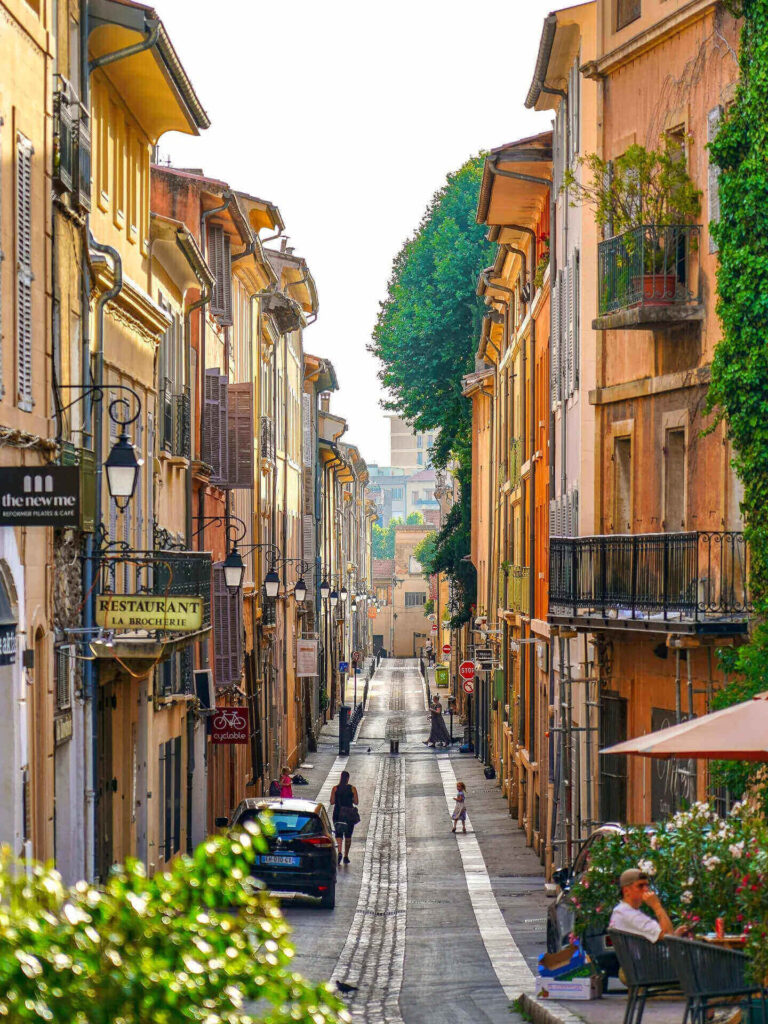 Historic buildings and apartments in Aix-en-Provence Old Town