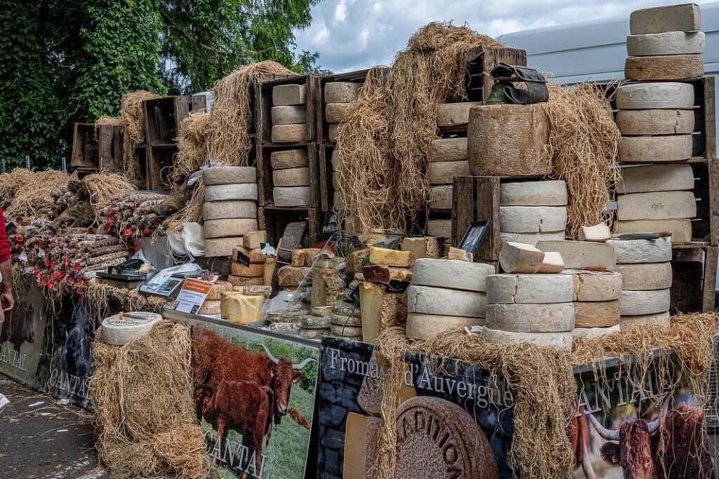 Local market in Amboise with fresh food and produce