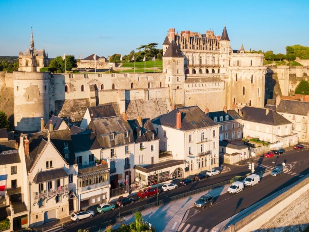 Walking through the old town streets of Amboise