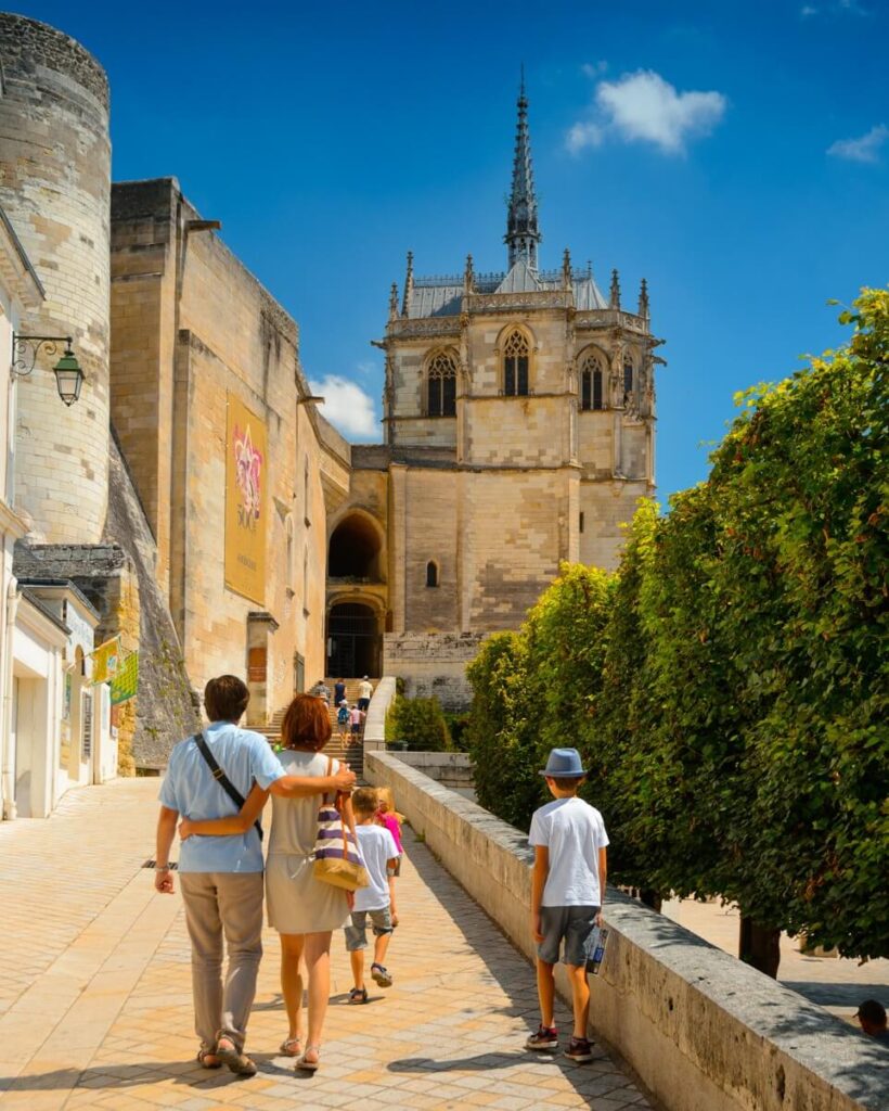 Walkable streets in the center of Amboise