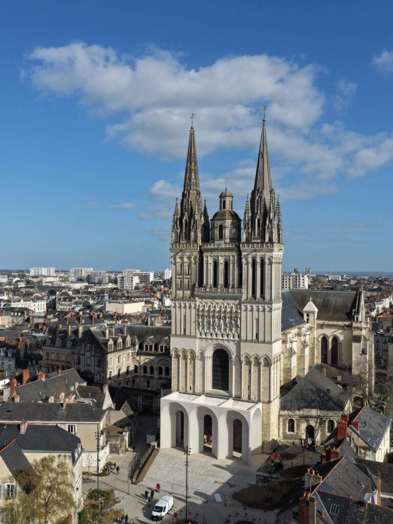 Angers city view showing calm and relaxed atmosphere