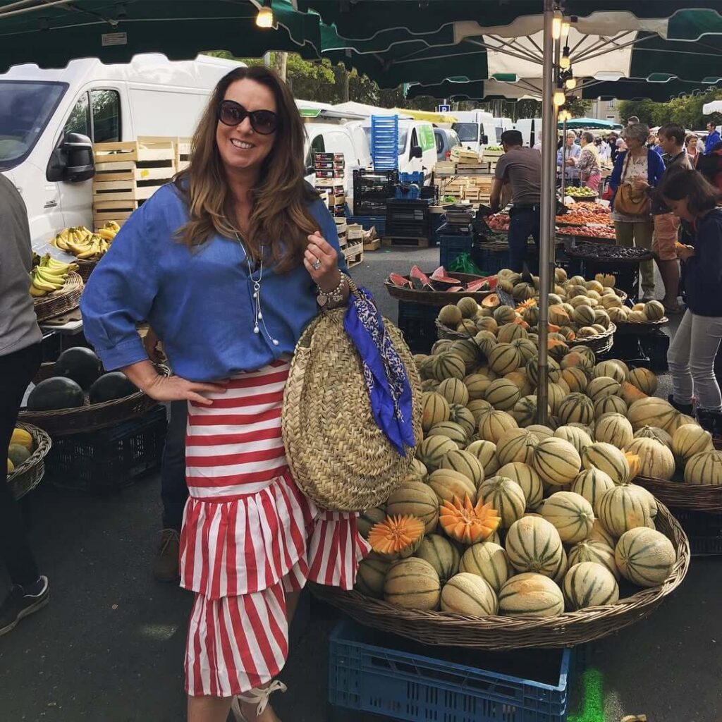Local market in Angers with fresh produce and vendors
